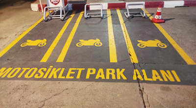 motosiklet otopark çizgisi, motosiklet otoparkı boyama,